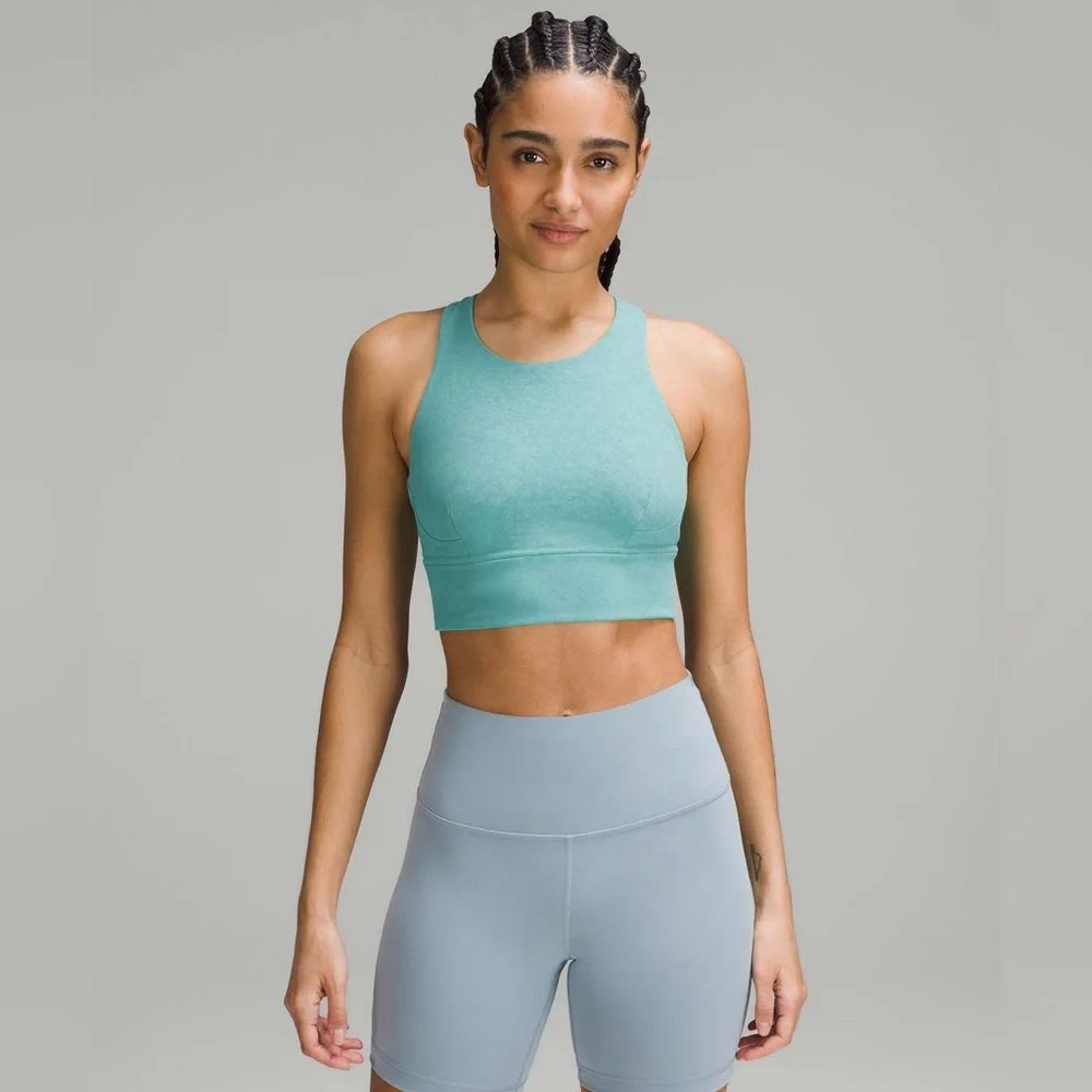 Lululemon Wunder Train Longline Bra *Medium Support, C/D Cup Green Size 6